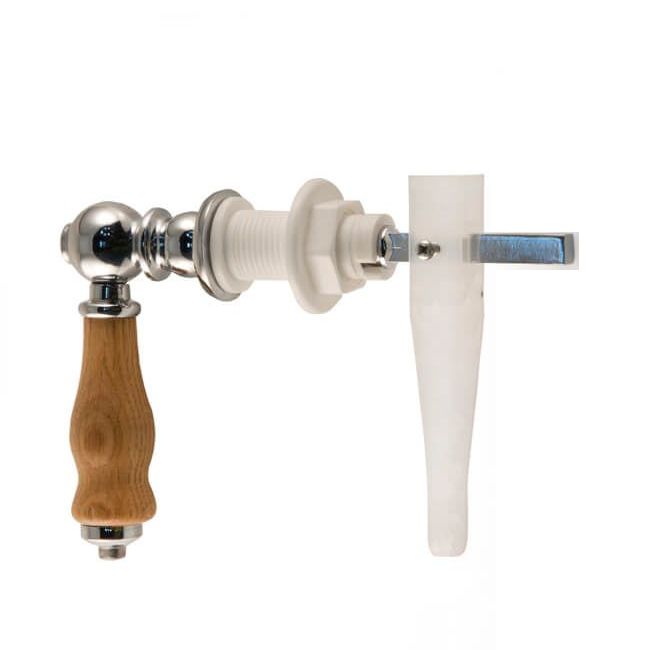 Classic Antique Pine Wooden Cistern Lever NotJustTaps.co.uk